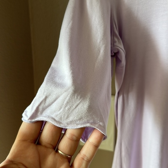 ARMANI COLLEZIONI Purple Elbow Sleeve Top - Picture 4 of 6